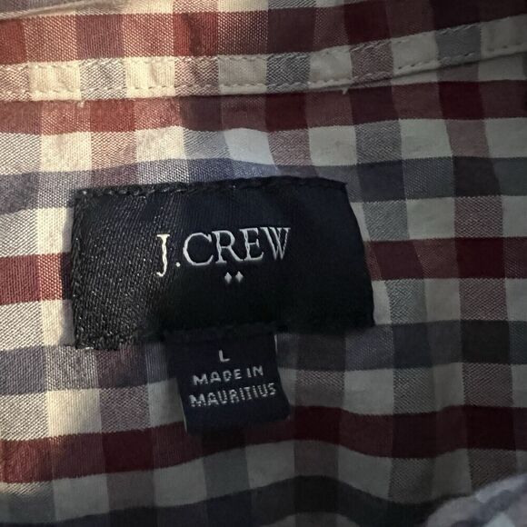 J. Crew Men’s Gingham Shirt Large Button Down - Picture 3 of 5